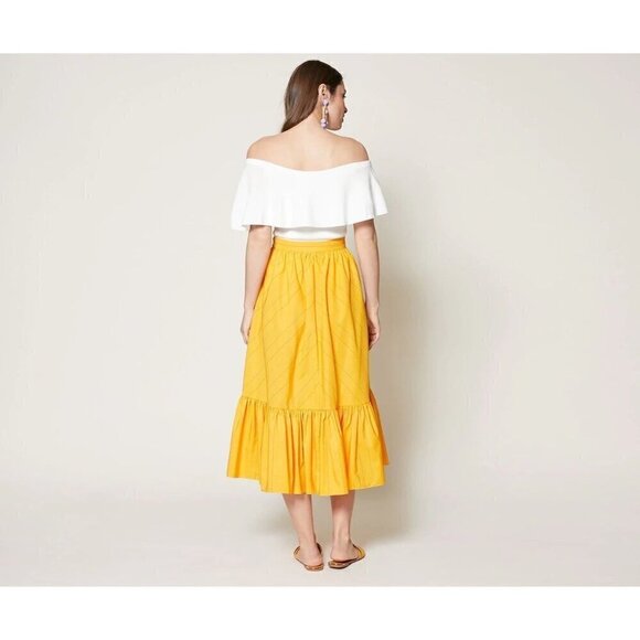 Sachin & Babi Reece Skirt in Mango orange colorful vibrant full skirt size 10 - Picture 4 of 12